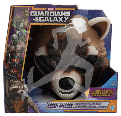 NEW Hasbro Marvel Guardians of the Galaxy Rocket Raccoon Kid's Moving Toy Mask 